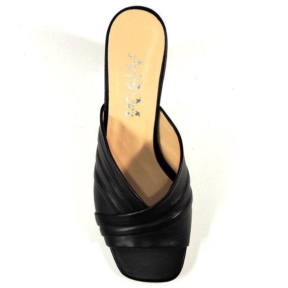 ALESSANDRO DI MARIA LEATHER SUMMER MULES - Picture 7 of 8